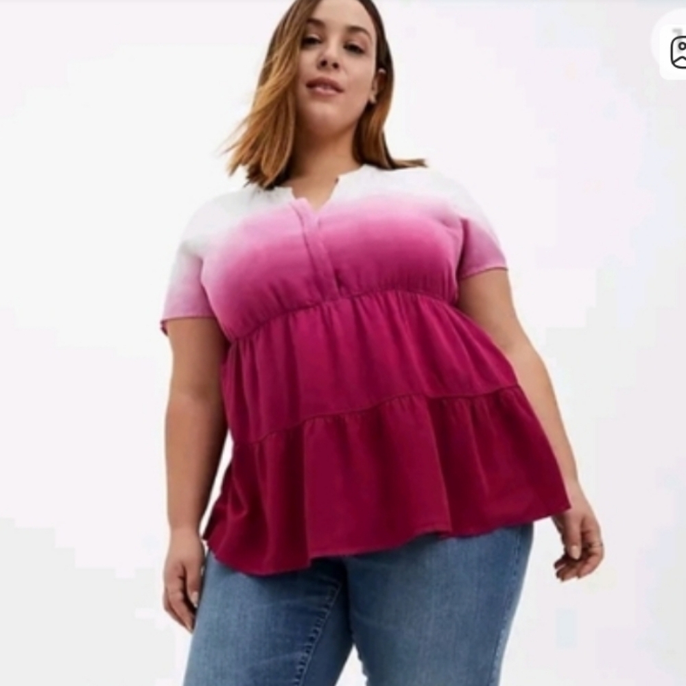 Torrid Ombre Babydoll Blouse